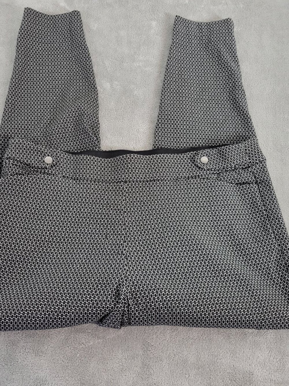 Maurices‎ XXL Black White Geometric Knit Pants Elastic Waist Pull On GEO65E